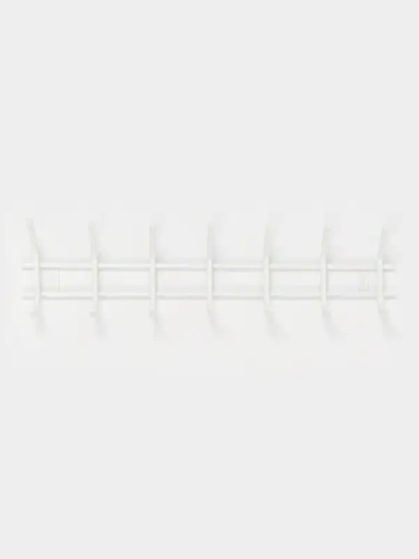 Вешалка настенная "Уют 7" 7 крючков, цвет белый