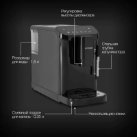 Кофемашина HAM-4001 1350Вт черный