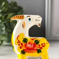 Статуэтка фарфоровая &laquo;Фигурка: Коза Цветок&raquo;, авторская роспись, 10 см