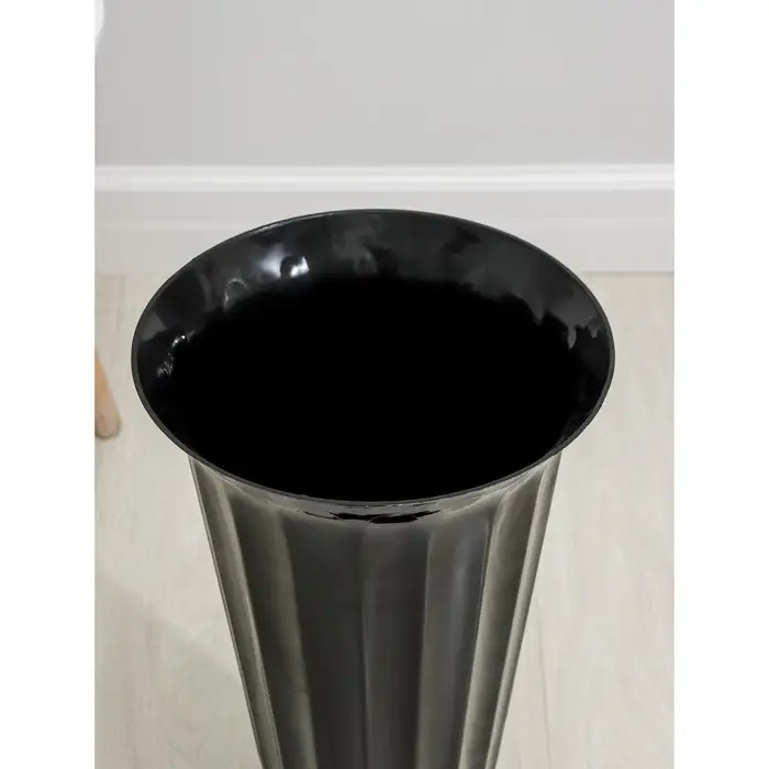 Ваза &laquo;Цветочная&raquo;, 17 л, d=29 см, h=52 см, пластиковая, чёрная