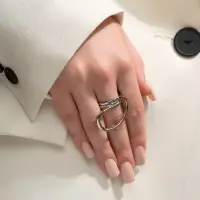 Кольцо металл &laquo;Спираль&raquo;, цвет серебро, безразмерное