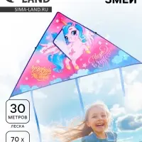 Воздушный змей Funny toys &laquo;Верь в чудеса&raquo;, 70&times;105 см