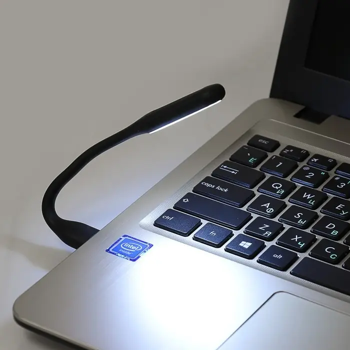 Светильник светодиодный Luazon A-05, USB, гибкий, 5 Вт, 6 диодов, чёрный