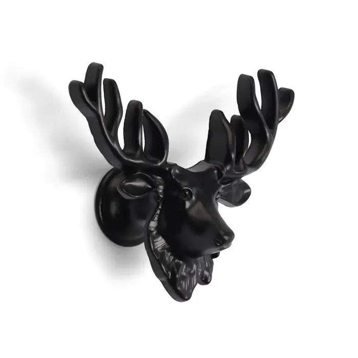 Ручка-кнопка CAPPIO PRO &laquo;Олень&raquo; 66&times;55 мм, цвет черный