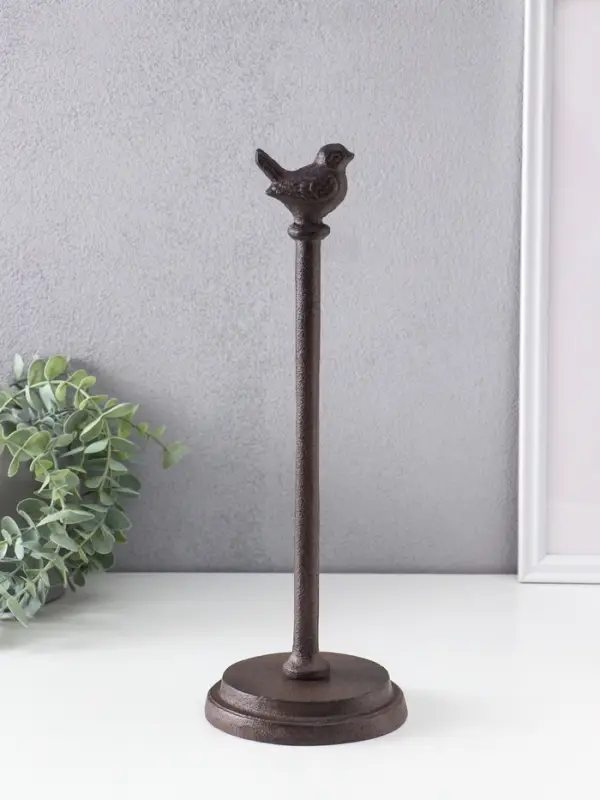 Фигурка чугун, держатель для полотенец бумажных &laquo;Птичка&raquo;, 12&times;12&times;33 см