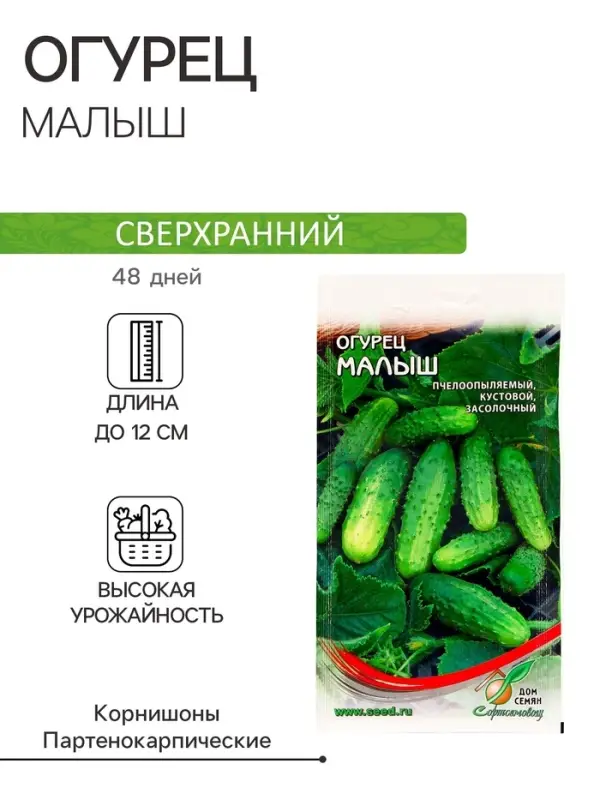 Семена Огурец Семена Огурец "Малыш", 10 шт