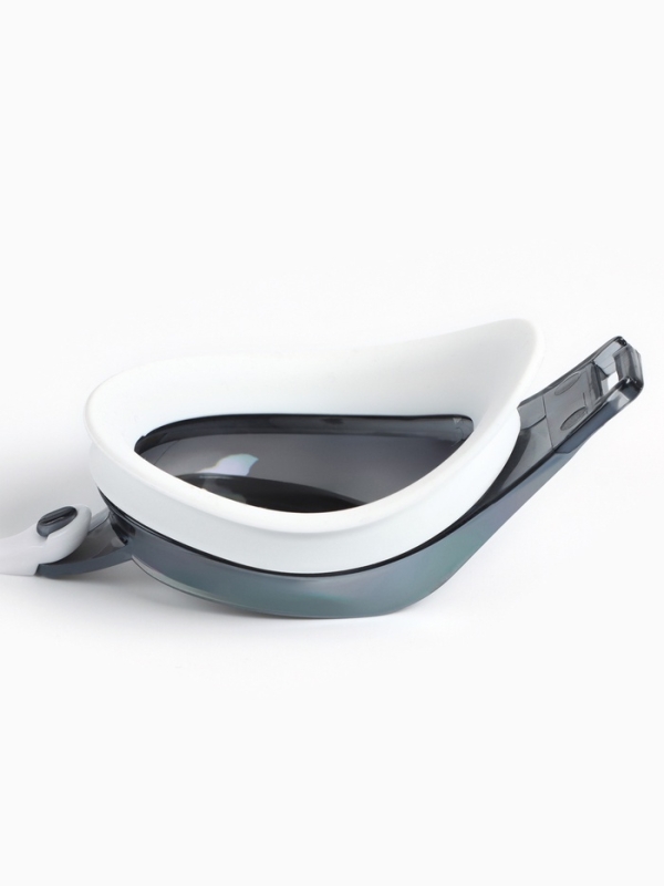 Очки для плавания взрослые, цвет белый зеркальный Очки для плавания взрослые, цвет белый зеркальный