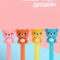 Ручка-прикол Calligrata &laquo;Мишка&raquo;, синий стержень, гелевая, МИКС