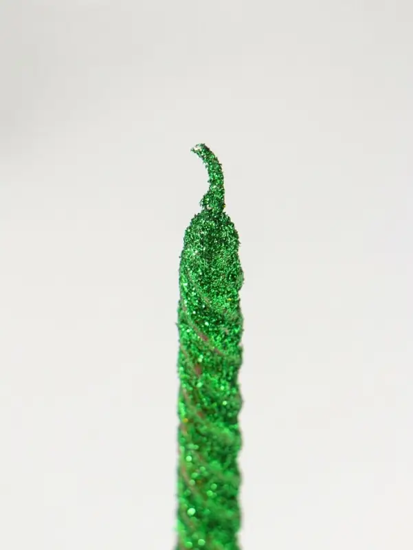 Набор свечей витых, 1.5&times;15 см, 3 шт., зелёный блистер