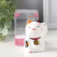 Сувенир керамика "Котик Манэки-нэко пятнистый" 5,3х7,3х6 см