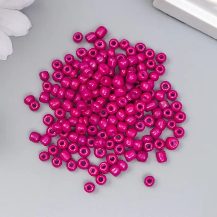 Бисер круглый 6/0  Бисер круглый 6/0 "Розовый перламутр" 20 гр