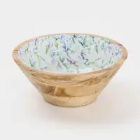 Салатник &laquo;Оттенки сирени&raquo;, 25&times;25&times;10 см, дерево манго