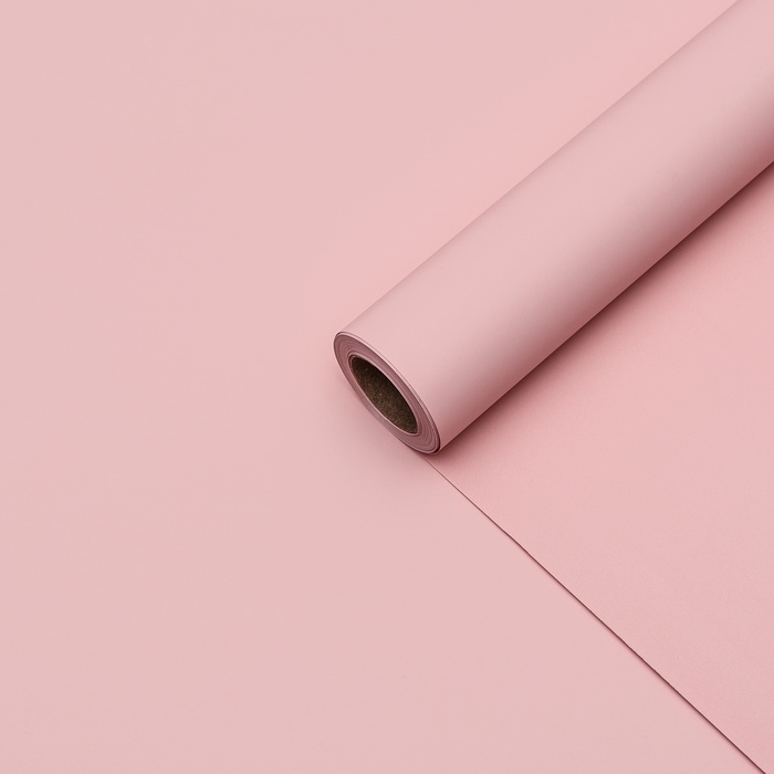Пленка матовая 0,5х10м 65мкм, пастельная серия, чайная роза Пленка матовая 0,5х10м 65мкм, пастельная серия, чайная роза