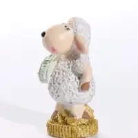 Фигурка полистоун &laquo;Овечка Бяша с денюжкой&raquo;, 2.5&times;2.5&times;4 см, МИКС
