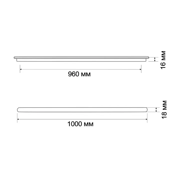 Ручка-скоба CAPPIO RSC021, алюминий, м/о 960 мм, цвет графит