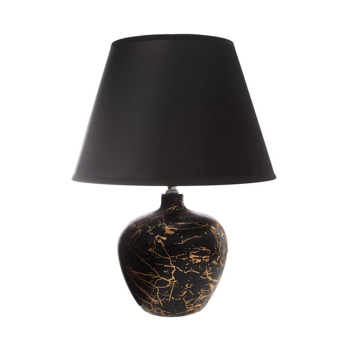 Настольная лампа с абажуром RISALUX «Сарин», Е27, 40 Вт, чёрно-золотой, 30×30×39.5 см Настольная лампа с абажуром RISALUX «Сарин», Е27, 40 Вт, чёрно-золотой, 30×30×39.5 см