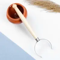 Горшочки для запекания Вятская керамика &laquo;Трио&raquo;, набор 3 шт., ухват, 500 мл, терракота