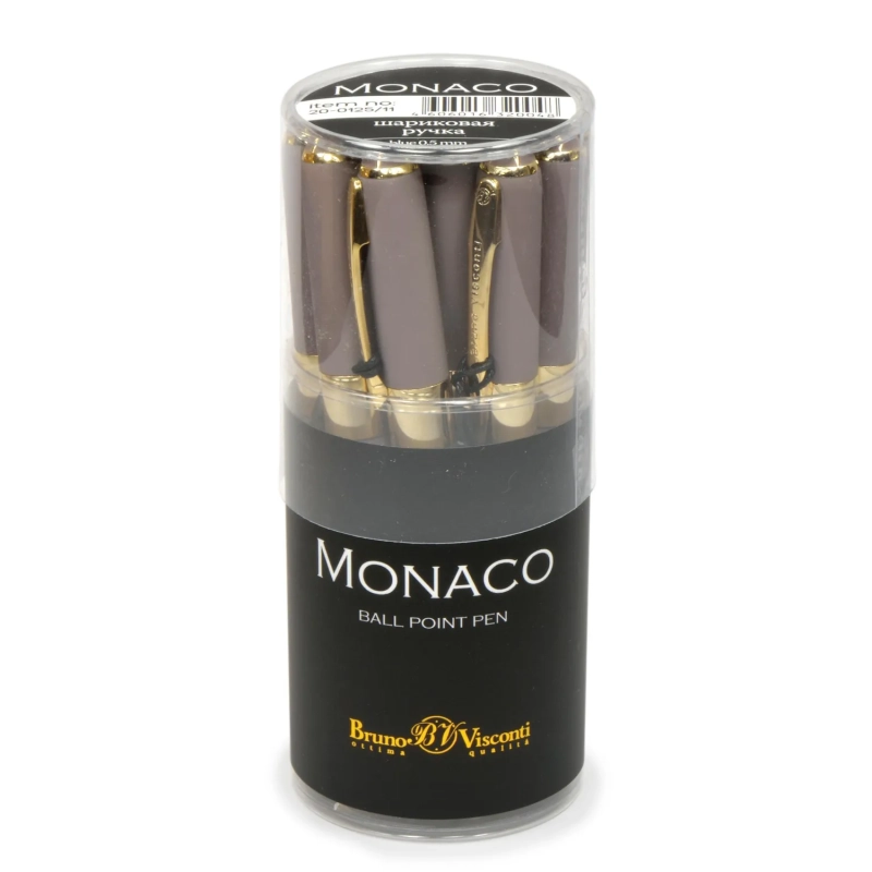 Ручка шариковая неавтомат. MONACO серый корп,0,5мм,син,манж20-0125/11