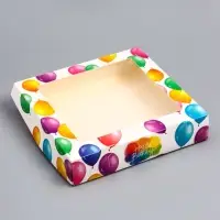Коробка складная Happy Birthday, 20×20×4 см