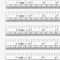Сантиметровая лента, с клеевым слоем, 150 см, 2 см, 5 шт., см/дюймы, белая