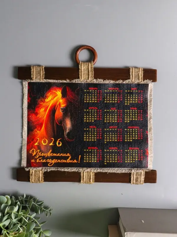 Сувенир-календарь Сувенир-календарь "Огненная грива", 33х32 см