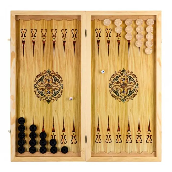 Нарды деревянные большие с шашками, настольная игра "Пёс", 60 х 60 см