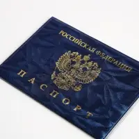 Обложка для паспорта, цвет синий