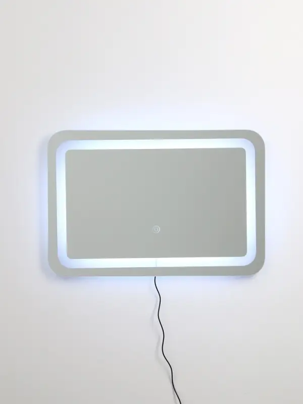 Зеркало с подсветкой 40х60 см, сенсорная кнопка Зеркало с подсветкой 40х60 см, сенсорная кнопка