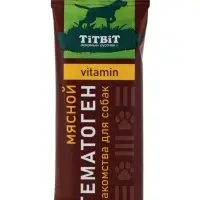 Гематоген Titbit мясной для собак, витаминный, 35 г