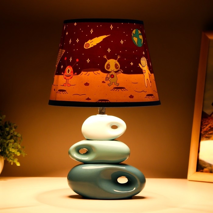 Настольная лампа Настольная лампа "Космические обитатели" Е14 40Вт 25х25х38 см RISALUX
