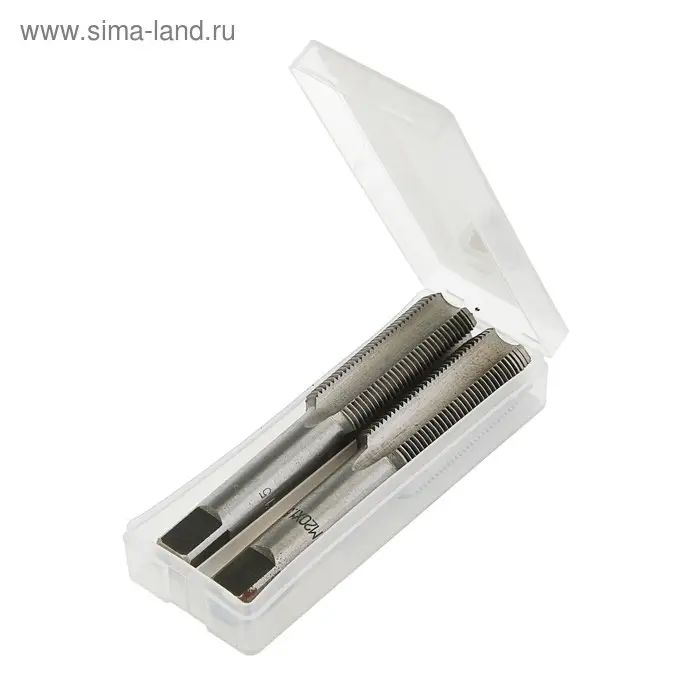 Метчики метрические ручные ТУНДРА, М20&times;1.5 мм, комплект из 2 шт.