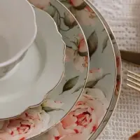 Тарелка WY Pink O'hara, d=20 см, фарфор, зелёная