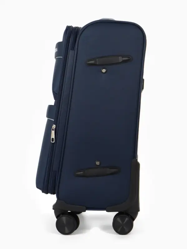 Чемодан на колёсах TEXTURA, кодовый замок, с увеличением, 36&times;25&times;58 см, 20", синий