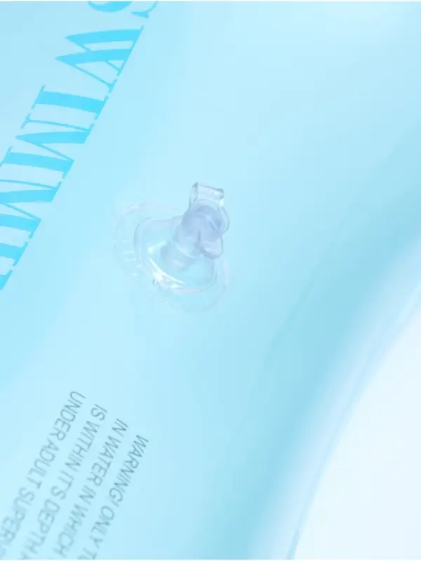 Круг для плавания детский с погремушкой 70 см, цвет голубой