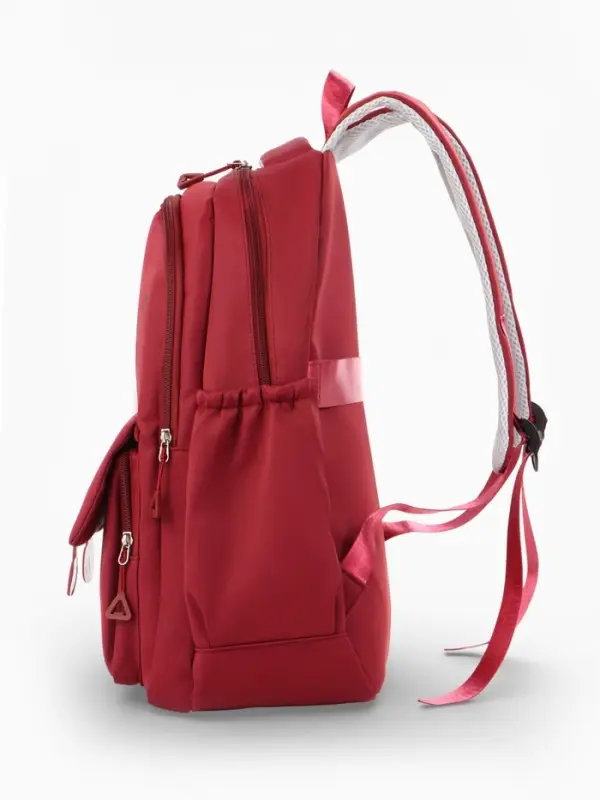 Рюкзак школьный &laquo;Котик&raquo;, 3 кармана, 2 отделения, 29&times;14&times;44 см, бордовый