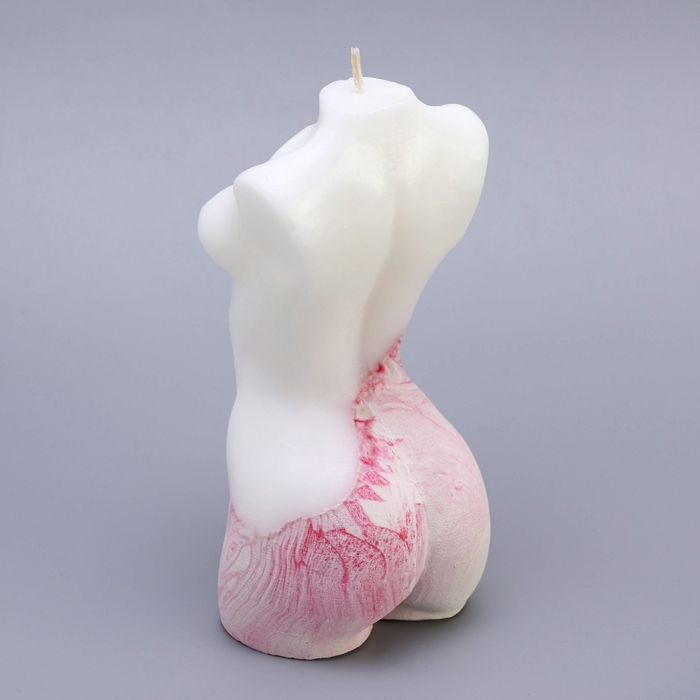 Свеча фигурная на бетоне  Свеча фигурная на бетоне "Женский силуэт", 15х7 см, розовая