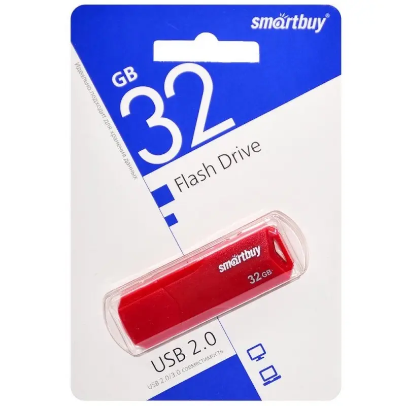 USB накопитель 32 GB 2.0 Smart Buy CLUE Red (SB32GBCLU-R)