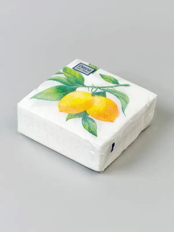 Лимон, салфетки  24х24 1сл 40 л "Desna Design"/32!!!, шт