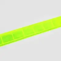 Светоотражающая повязка на липучке, 46&plusmn;1&times;2.5 см, цвет жёлтый