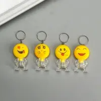 Фонарик брелок для ключей на кольце &laquo;Смайлик&raquo;, 1 LED, 3&times;5.5 см, МИКС