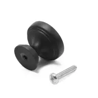 Ручка-кнопка CAPPIO PK322, d=30 мм, цвет черный, 8 шт.