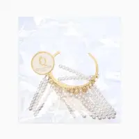 Браслет жемчужный "Кольцо", цвет белый в золоте, бусина 6