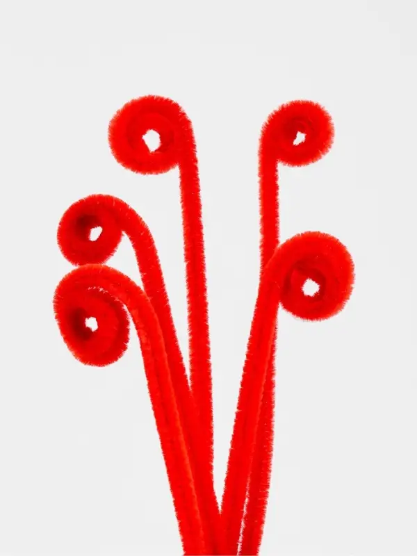 Синельная проволока, набор 100 шт, размер 1 шт 30х0,8 см, цвет красный