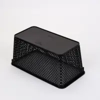 Корзины для хранения &laquo;Аура&raquo;, набор 2 шт.: 27.5&times;15&times;15 см, чёрные