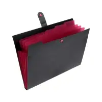 Папка А4, 5 отделений, Calligrata, 600 мкм, на кнопке, черная, матовая Папка А4, 5 отделений, Calligrata, 600 мкм, на кнопке, черная, матовая