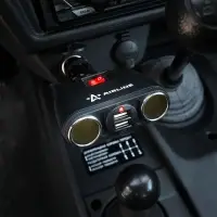 Прикуриватель-разветвитель трансформер 2 гнезда + 2USB, штекер-фиксатор