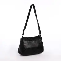 Сумка женская кросс-боди на молнии, 25&times;11&times;20 см, чёрная