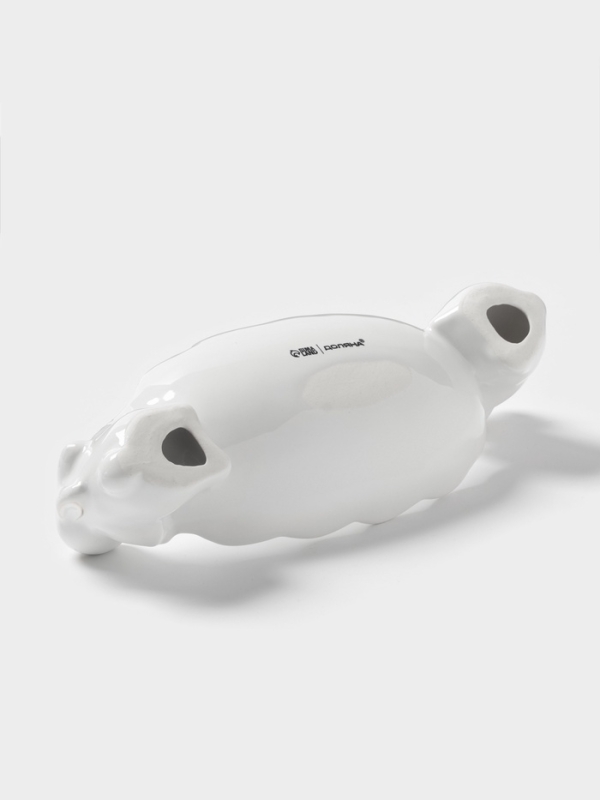 Блюдо Доляна «Зайки в золотом», 21×8×6 см, цвет белый