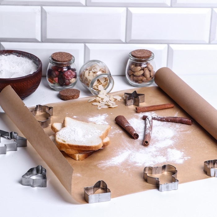 Бумага для выпечки силиконизированная, коричневая 38 х 25 м Бумага для выпечки силиконизированная, коричневая 38 х 25 м