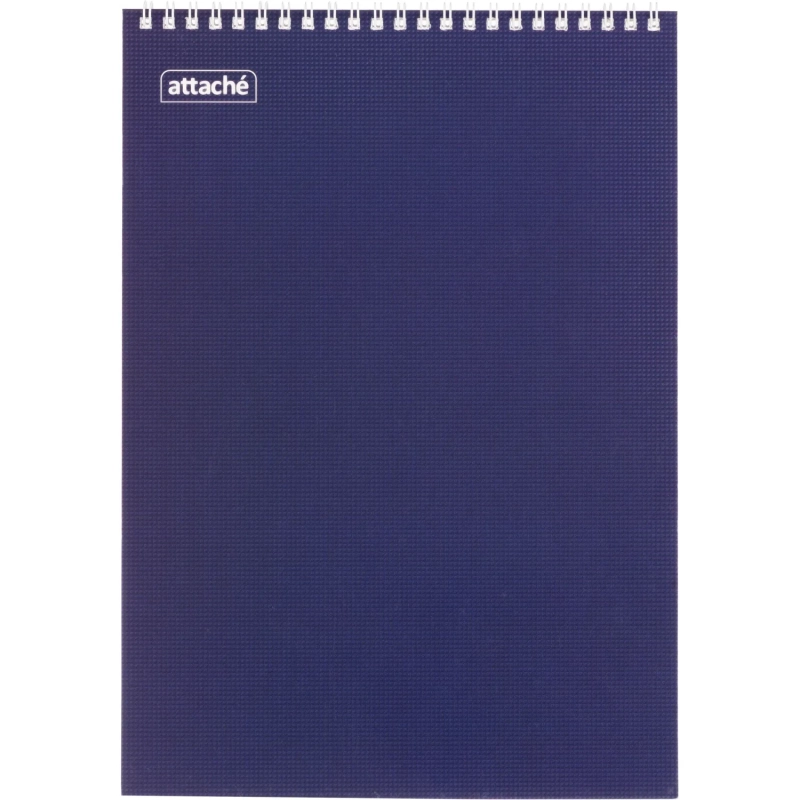 Блокнот 40л,А4,мет.гребень,однотонная обл.,ВДлак,в ассортименте